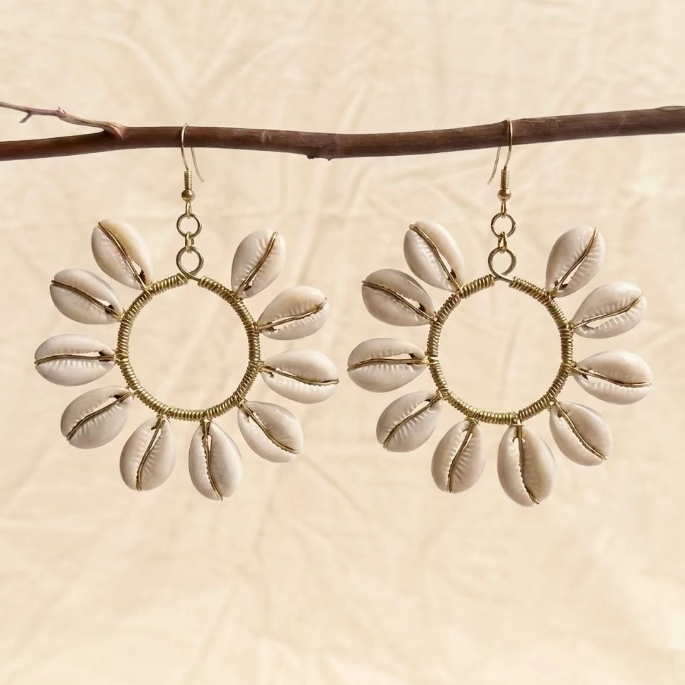 Large Cowry Earrings