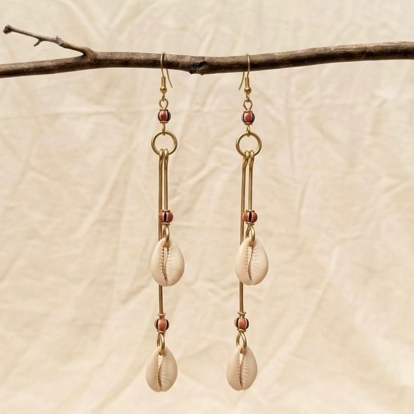 Medium Cowry Earrings