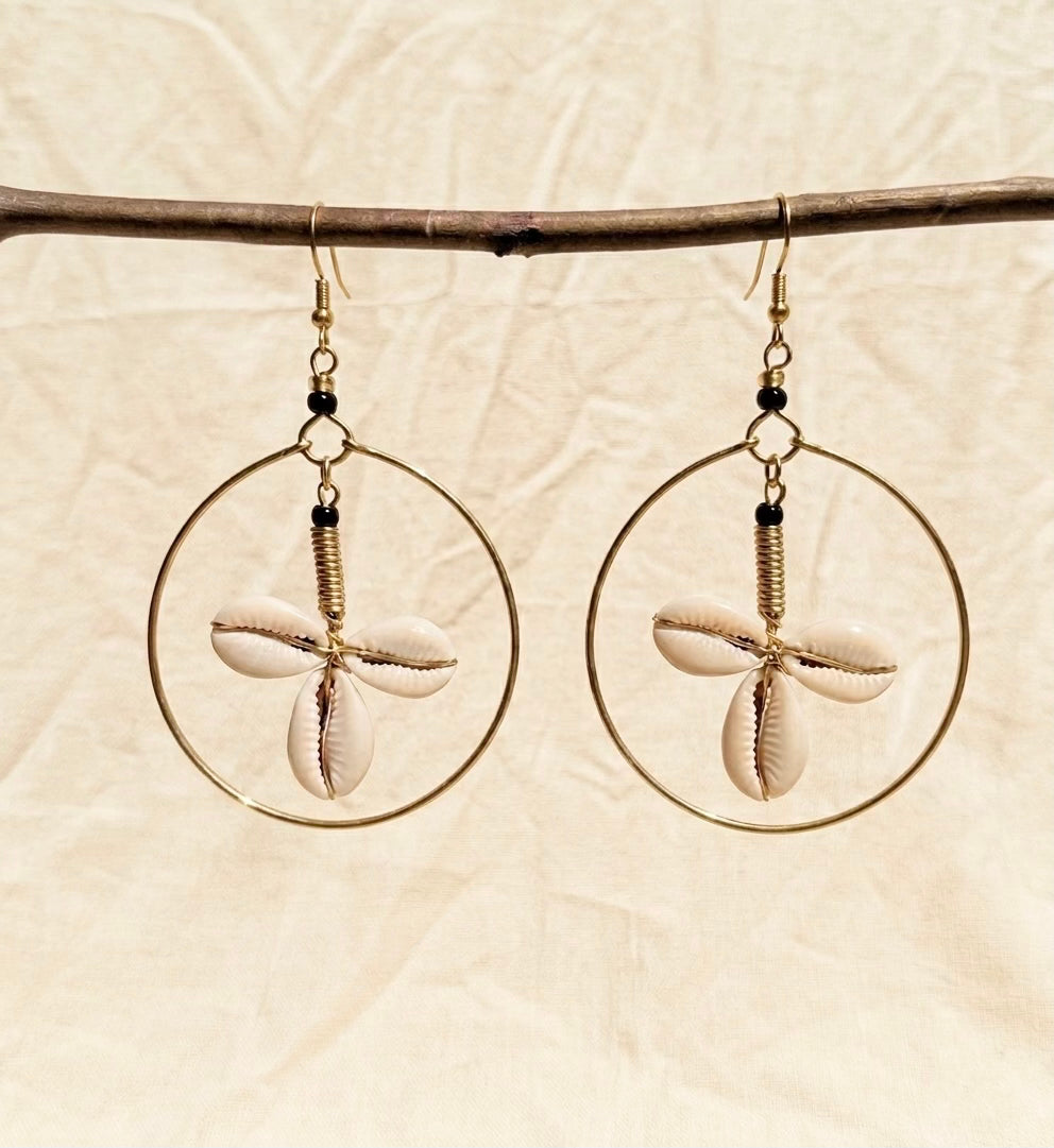 Cowry Circle Earrings