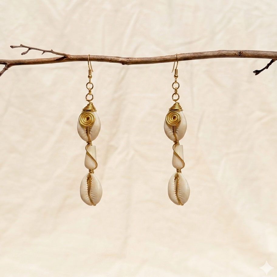 Cowry Drop Earrings
